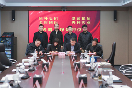陜外集團(tuán)與周至縣政府、愛(ài)菊糧油、金周國(guó)投、央林實(shí)業(yè)座談交流并簽署戰(zhàn)略合作協(xié)議